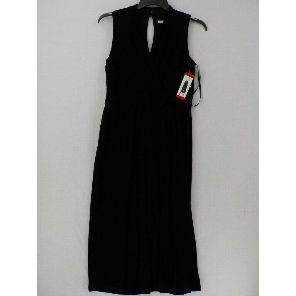 NEW Women's SANDRA DARREN Capri Jumpsuit Romper Black XL